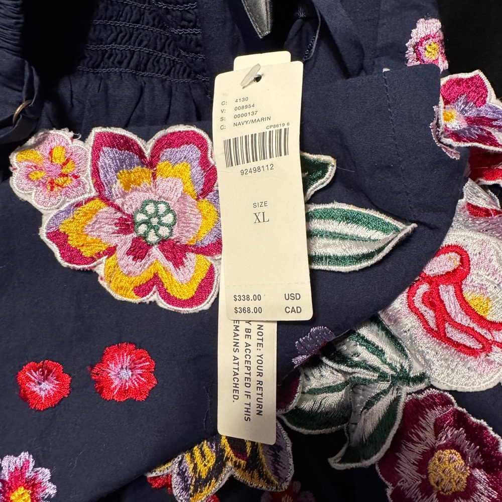 ✨Anthropologie Sleeveless 3D Floral Babydoll Mini Dress Sz XL - Picture 10 of 11